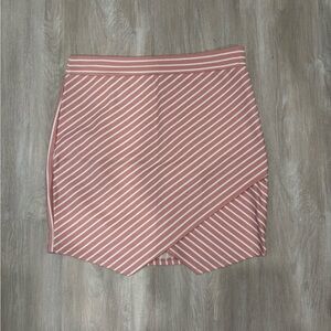 Newbury Kustom Asymmetrical Pink Striped Skirt
